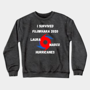 I Survived Fujiwhara 2020 Hurricanes Laura and Marco Funny Crewneck Sweatshirt